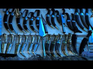 Kirpan (a religious dagger worn by baptized Sikh) for sale at Anandpur Sahib Mela