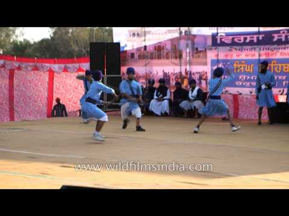 Nihangs showcase gatka skills : International Gatka Festival, Punjab