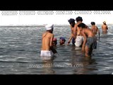 Sikhs take a holy dip: Takht Shri Kesghar Sahib, Punjab