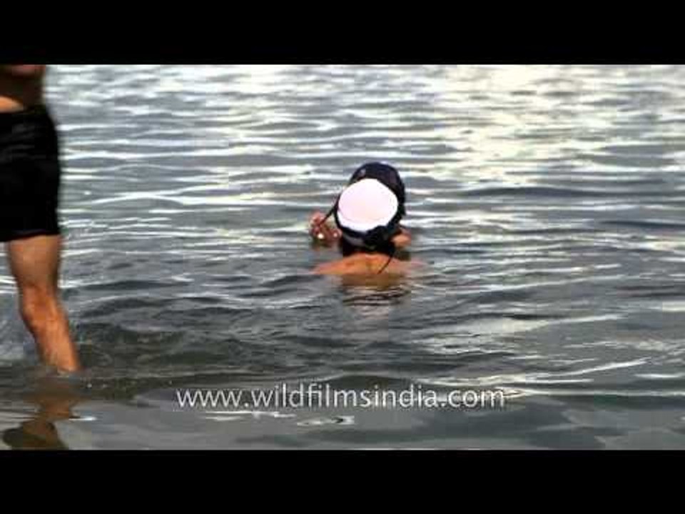 Sikh pilgrims take holy dip at Takht Sri Keshgarh Sahib, Punjab
