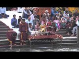 Prayer to Ganges river: Famous Ganga Aarti at Haridwar
