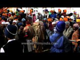 Thousands of Sikh pilgrims rush towards Takht Sri Keshgarh Sahib, Punjab