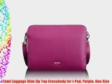 Tumi Luggage Slim Zip Top Crossbody for I-Pad Purple One Size