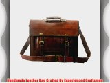 Hlc Real Leather Messenger Cum Laptop Cross Body Satchel Brown Bag Briefcase