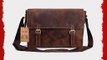 Retro Genuine Leather Briefcase Business Laptop Messenger Crossbody Shoulder Bag