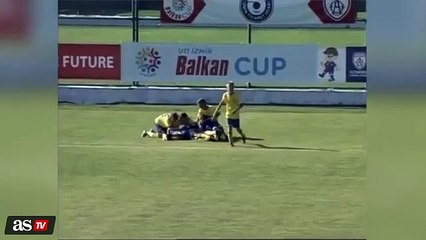 Crazy scenes in Balkan Cup between Korricu (Kosovo) and Bursaspor (Turkey)