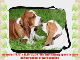 Rikki KnightTM Basset Hound Puppies Messenger Bag - Shoulder Bag - School Bag for School or