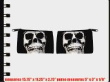 Rikki KnightTM Skull Bones Cracked Messenger Bag - - Shoulder Bag - School Bag for School or