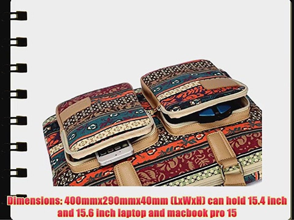Kinmac 2015 New Bohemian Laptop Messenger Bag 15 Inch Laptop Briefcase 15.4 Inch /15.6 Inch