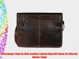 Messenger Bag for Men Leather Laptop Bag Gift Ideas for Men By Rustic Town