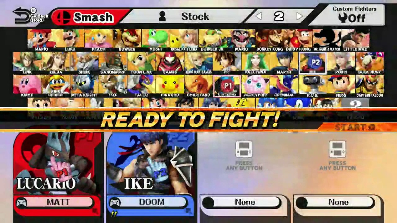 DU Smash 4 Tournament- Matt(Swordfighter, Lucario) vs  Doom(Falcon, Ike)- Loser's Bracket