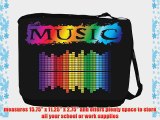 Rikki KnightTM Neon Music Equalizers Messenger Bag - Shoulder Bag - School Bag for School or