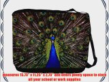 Rikki KnightTM Peacock with Open Feathers Messenger Bag - Shoulder Bag - School Bag for School