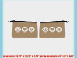 Rikki KnightTM Peace Love EMT Brown Color Messenger Bag - - Shoulder Bag - School Bag for School