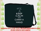 Rikki KnightTM Keep Calm and Carry a Wand - Green Color Messenger Bag - Shoulder Bag - School