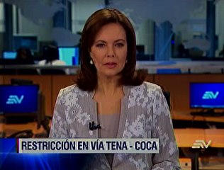 Restringen tránsito vehicular en vía Tena-Loreto-Coca por colapso de alcantarilla