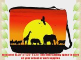 Rikki KnightTM Safari Silhouettes on Sunset Messenger Bag - Shoulder Bag - School Bag for School