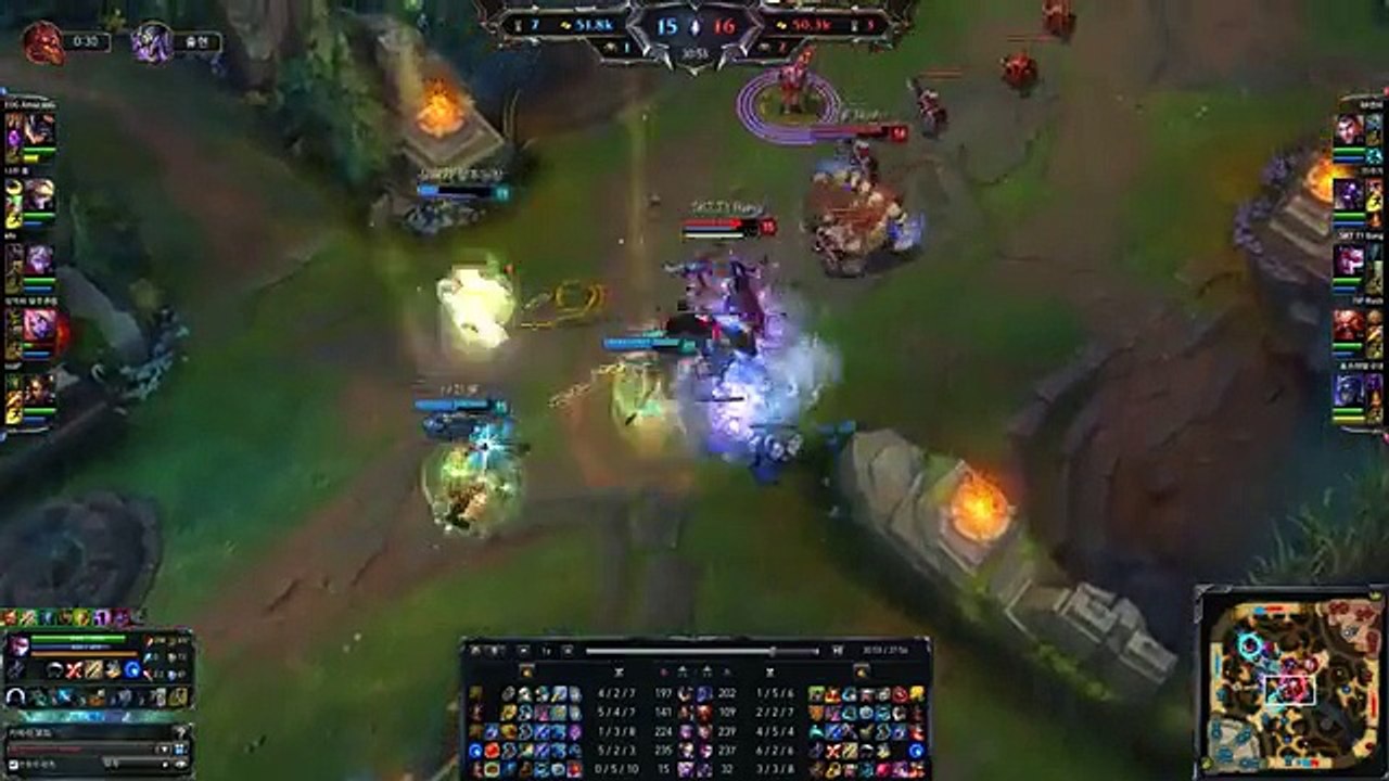 [LOL EXA] SKT T1 Bang - Vayne vs Ezreal - Najin Ssol, KR LOL SoloQ Highlights