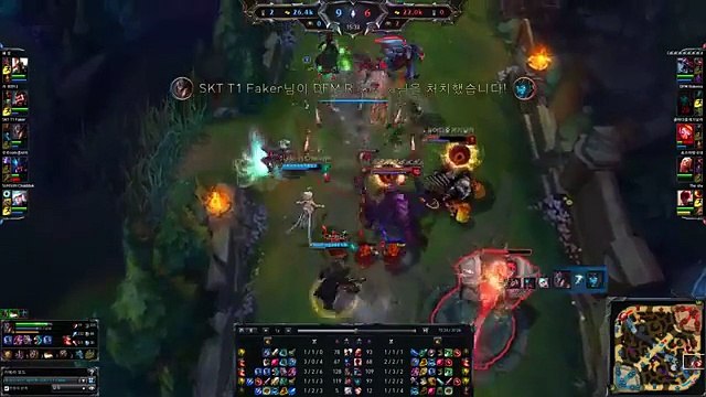 [LOL EXA] SKT T1 Faker - Twisted Fate vs Cho'Gath - KR LOL SoloQ Highlights