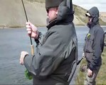 sea trout trucha plateada rio grande fly fishing pesca con mosca tierra del fuego