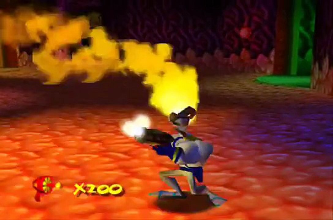 Earthworm Jim 3D (N64) Lost Beta Weapons: Flamethrower and Bubble gun.