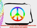 Rikki KnightTM Rainbow Peace Sign Messenger Bag - Shoulder Bag - School Bag for School or Work