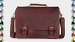 Kattee Vintage Genuine Cow Leather Briefcase Messenger Bag Fit 16 Laptop