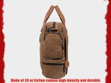 Hynes Eagle Canvas Messenger Briefcase Shoulder 13.3-Inch Laptop Bag (Coffee)