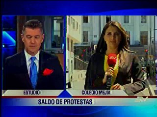 Hubo personas infiltradas en protesta del colegio Mejía, según Ministro