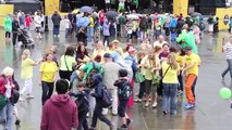 London Laughter Flashmob 5th July 2014 on Trafalgar Square with Laughter Yoga Practitioners