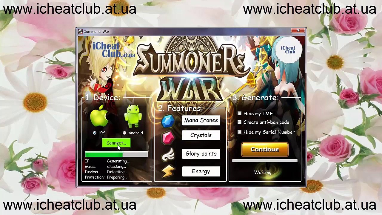 Summoners War Sky Arena Ressources Générateur 2015 | Pierres de Mana, Cristaux, Glory Points, de l'énergie français