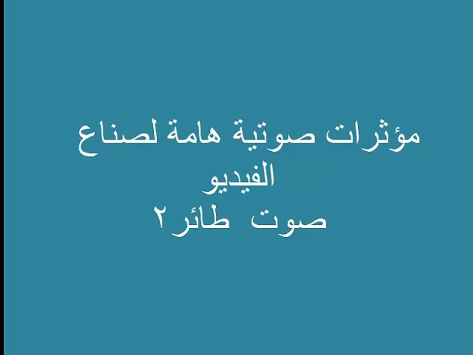 sound effectطائر