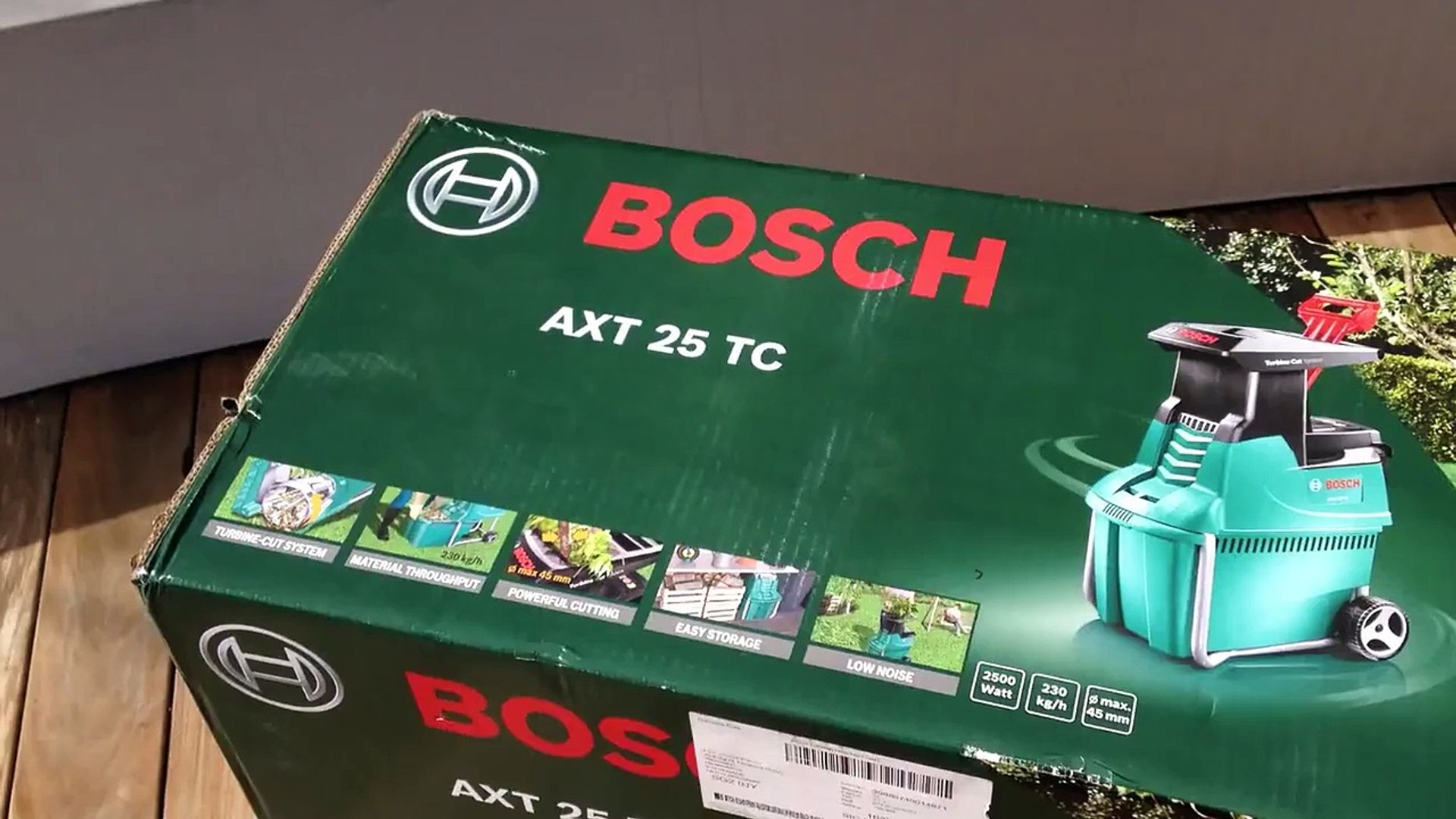 Bosch AXT 25 TC Turbine Cut 2500w Garden Shredder - video Dailymotion