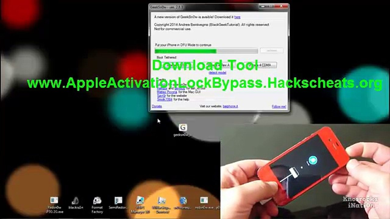 Débloquez [ ICLOUD ] [ 4,4s iPhone , 5,5s , 5c 6 et 6 plus ] Software Removal Icloud