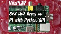 LED 8x8 array driven by Max 7219 and SPI via Python on Raspberry Pi
