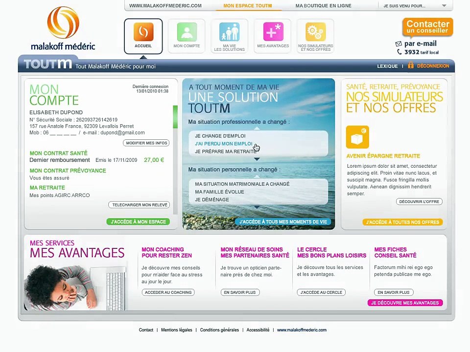 Mon Espace Client Toutm Malakoff Médéric En Ligne