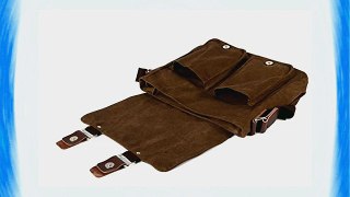 WenVen Unisex Fashion Canvas Outdoor Shoulder Bag Coffee 12.6L*3.9W*10.6H