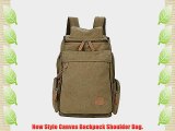 Women's Men's Canvas Backpack Rucksack Satchel Handbag Laptop Shoulder Bags