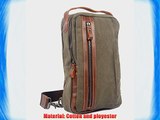 WenVen Unisex Canvas Outdoor Shoulder Bag Military Green 3.1L*2.4W*12.2H