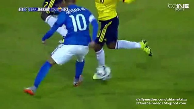 Neymar Great Skill, James Brilliant Nutmeg - Brazil v. Colombia 17.06.2015