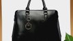 MG Collection Black CLARA Top Handle Laptop Briefcase Carrying Tote / Satchel Shoulder Bag