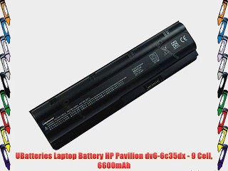 UBatteries Laptop Battery HP Pavilion dv6-6c35dx - 9 Cell 6600mAh