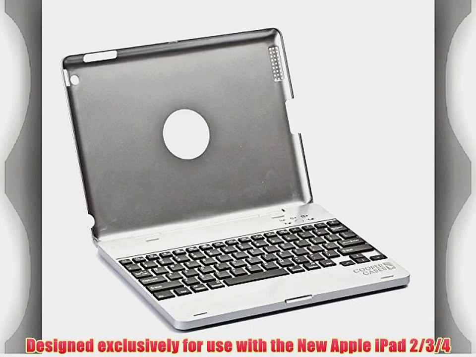 Cooper Cases(TM) Kai Skel Apple iPad 2/3/4 Clamshell Keyboard Case in Silver (MacBook-like