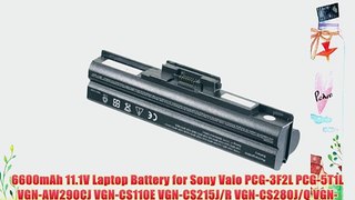 6600mAh 11.1V Laptop Battery for Sony Vaio PCG-3F2L PCG-5T1L VGN-AW290CJ VGN-CS110E VGN-CS215J/R