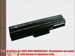 Replacement laptop battery for Sony Vaio Vgnnw240f/ 4800mAh Sony Vaio Vgnnw240f/ 4800mAh high