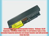 Lenovo ThinkPad T61 7661 Laptop Battery - New TechFuel Professional 9-cell Li-ion Battery