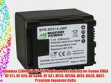Kinamax 2200mAh BP-819 Replacement Battery for Canon VIXIA HF S11 HF S20 HF S200 HF S21 HF20