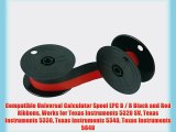 Compatible Universal Calculator Spool EPC B / R Black and Red Ribbons Works for Texas Instruments