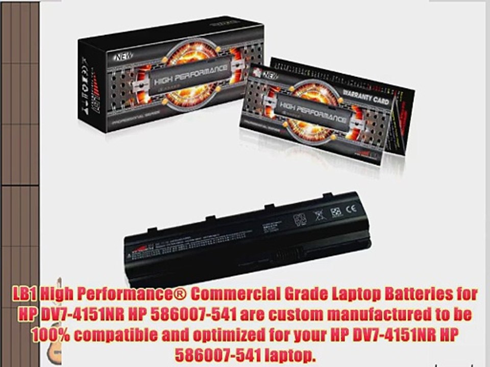 LB1 High Performance New Battery for HP DV7-4151NR HP 586007-541 Laptop Notebook Computer [6