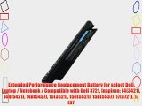 Extended Performance Replacement Battery for select Dell Laptop / Notebook / Compatible with
